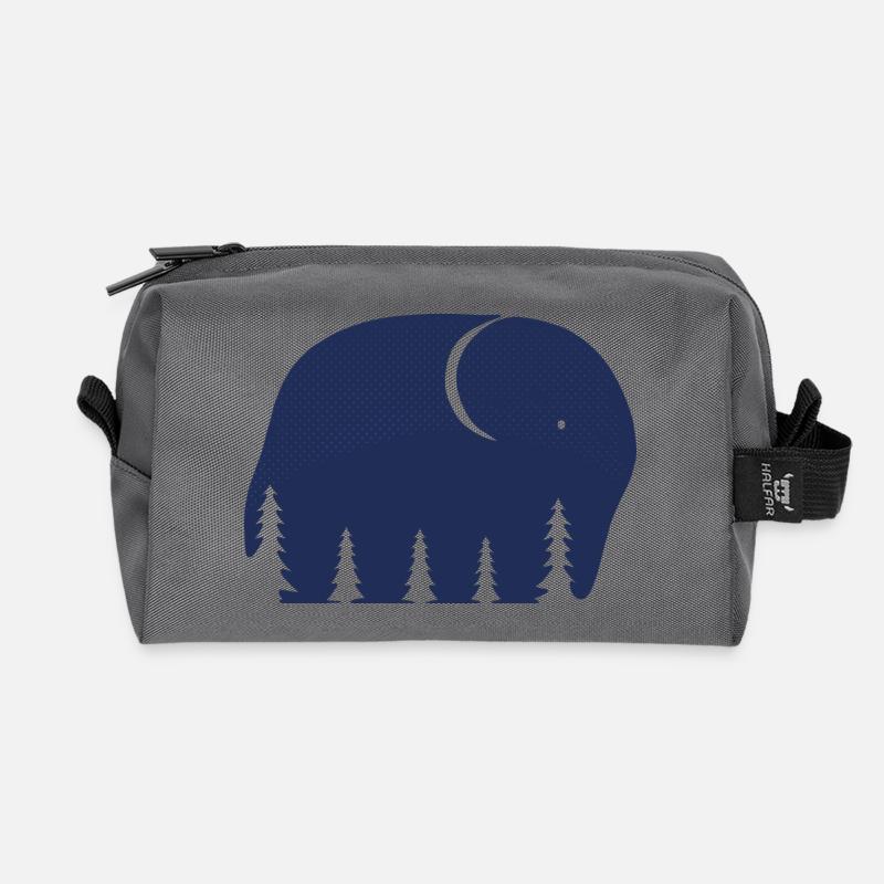 Ein Elefant oder ein Wald in dieser Fun Optical Illusi - Recycelte Kulturtasche - Anthrazit
