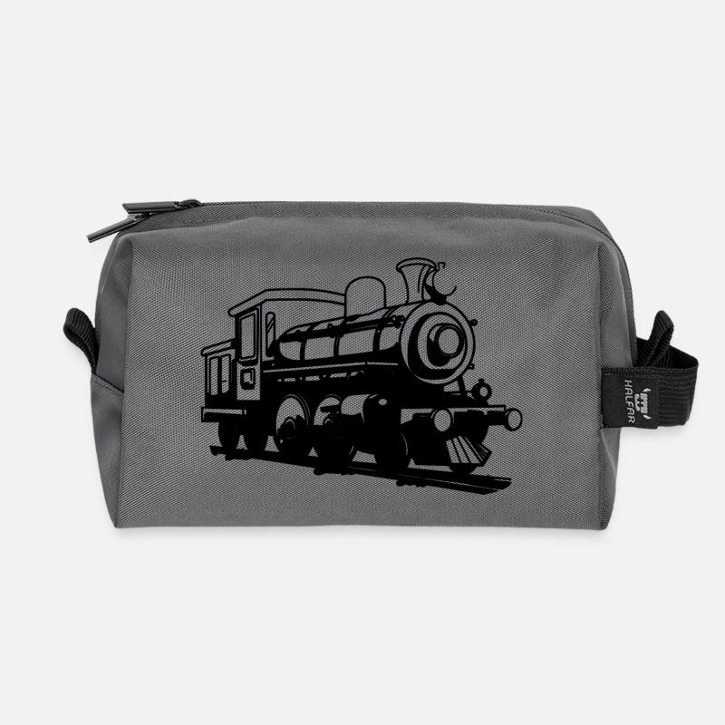 Lokomotive - Recycelte Kulturtasche - Anthrazit