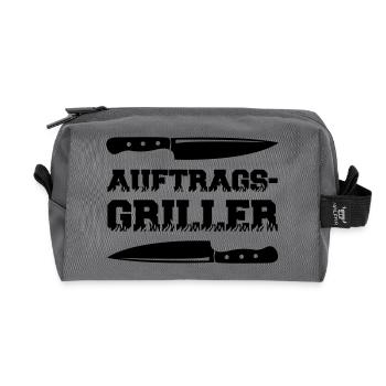 Griller à contrat 01 - Trousse de toilette en tissu recyclé - anthracite - Devant