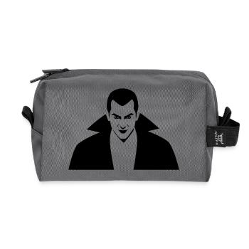 Vampire Illustration - Recycled Toiletry Zip Bag - anthracite - Front