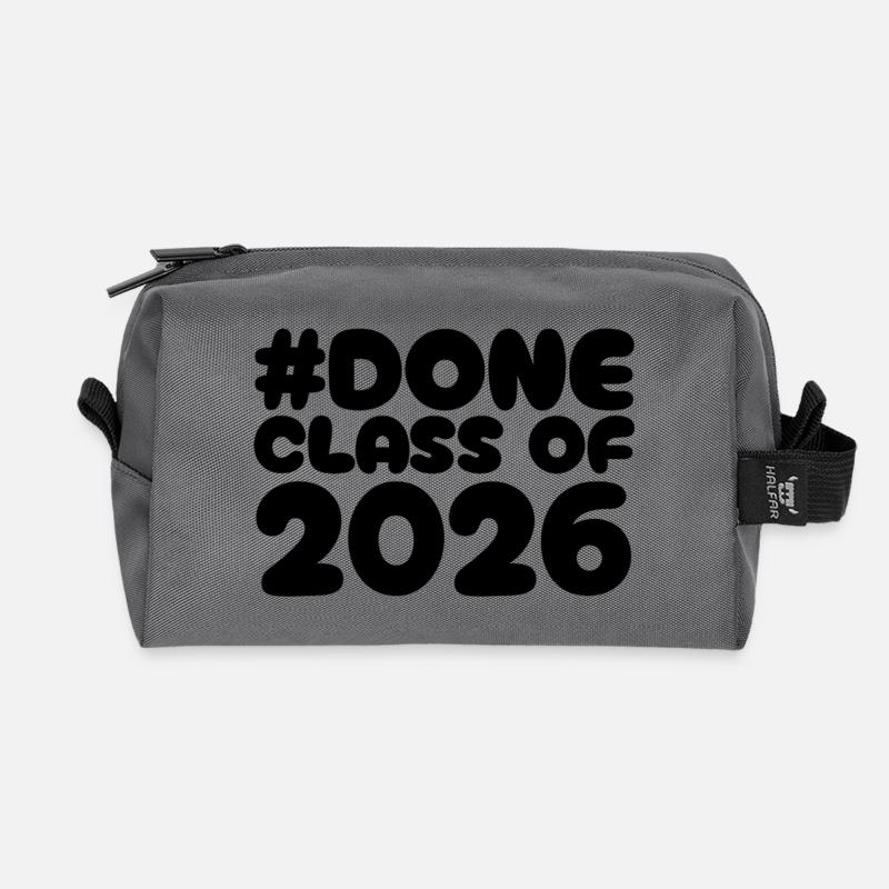 #Done Class of 2026 – Abschluss - Recycelte Kulturtasche - Anthrazit