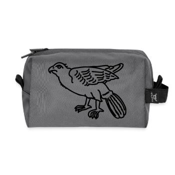 Adler - Recycelte Kulturtasche - Anthrazit - Vorne