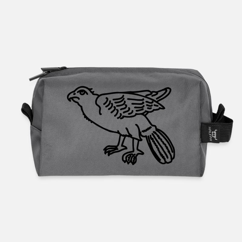 Adler - Recycelte Kulturtasche - Anthrazit