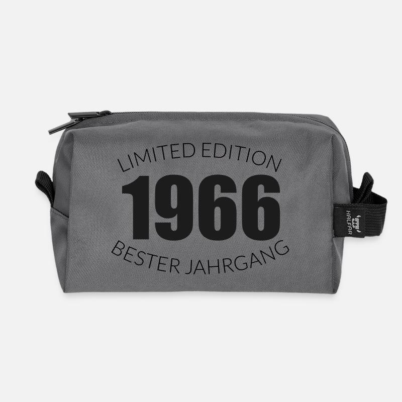 60. Geburtstag - 1966 - Limited Edition - Bester - Recycelte Kulturtasche - Anthrazit