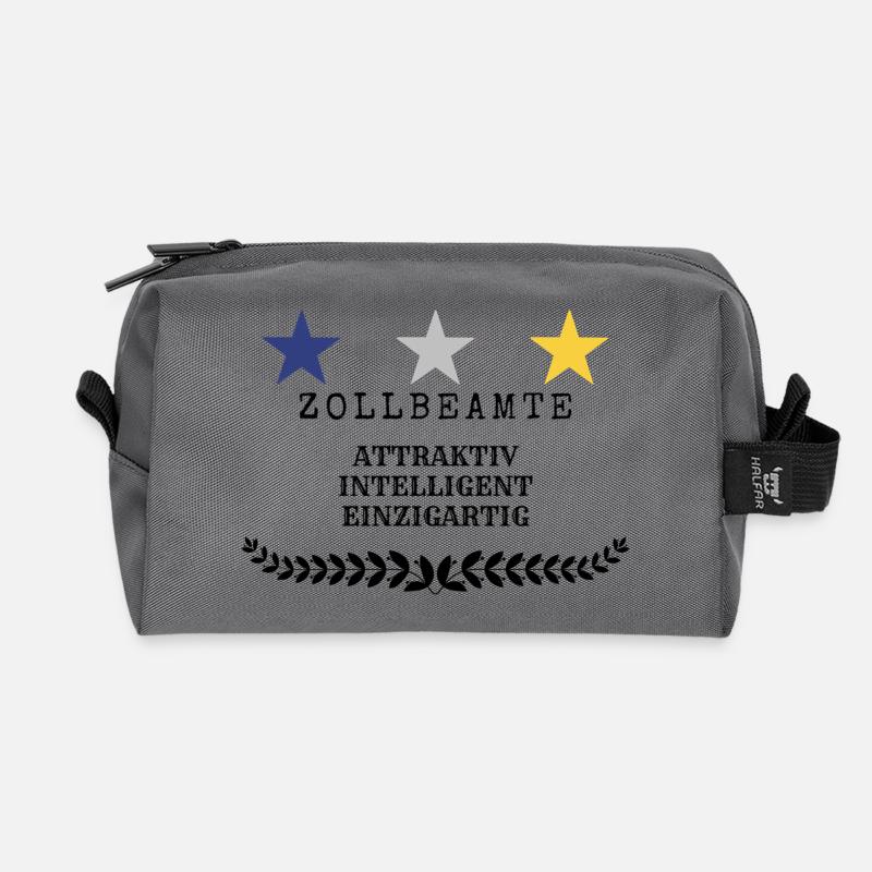Zollbeamter  - Recycelte Kulturtasche - Anthrazit