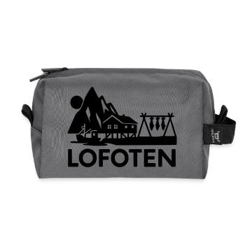 lofoten silhouette - Recycelte Kulturtasche - Anthrazit - Vorne