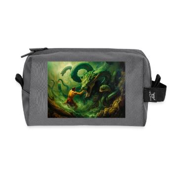 Heracles Battles the Hydra of Lerna - Recycled Toiletry Zip Bag - anthracite - Front