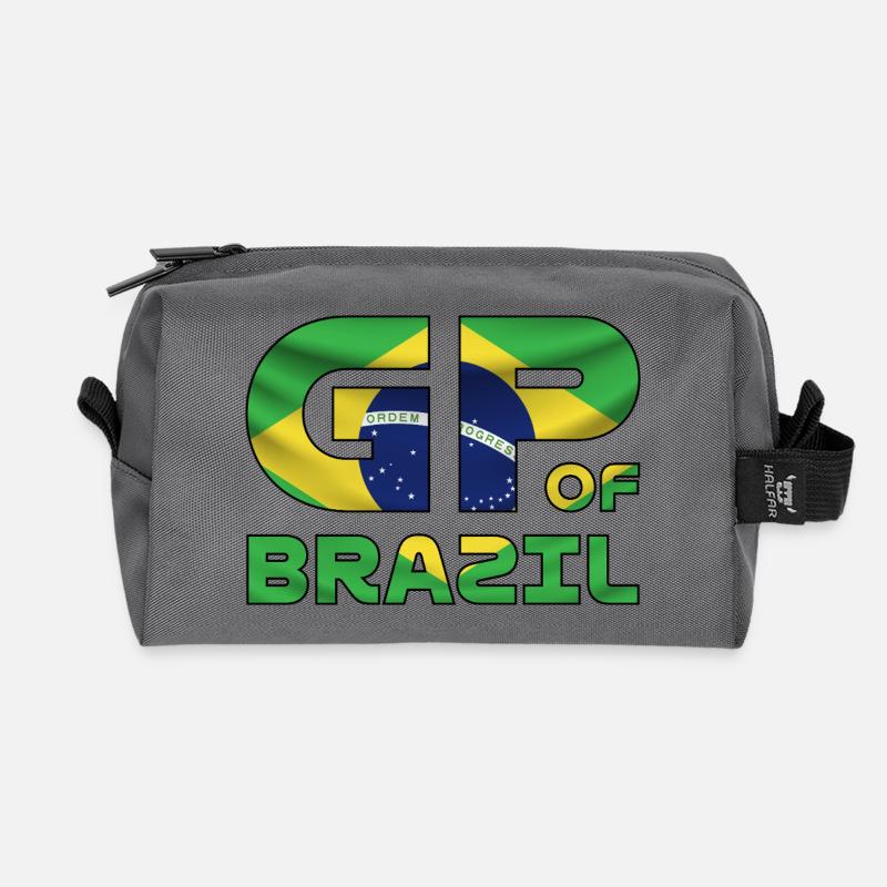 brazil_gp - Recycled Toiletry Zip Bag - anthracite