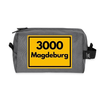 ANCIEN CODE POSTAL RETRO 3000 MAGDEBOURG OSTEN - Trousse de toilette en tissu recyclé - anthracite - Devant