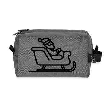 Santa's sleigh - Recycled Toiletry Zip Bag - anthracite - Front