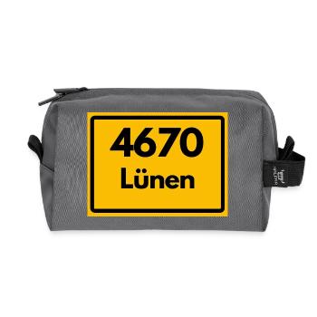 ALTE POSTLEITZAHL PLZ RETRO 4670 LÜNEN – NRW - Recycelte Kulturtasche - Anthrazit - Vorne