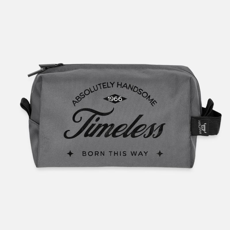 Vintage Born This Way – Absolutely Handsome 60 - Recycelte Kulturtasche - Anthrazit