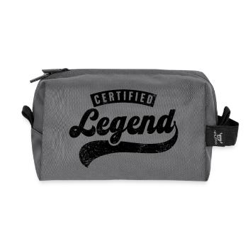 Certified Legend - Recycled Toiletry Zip Bag - anthracite - Front