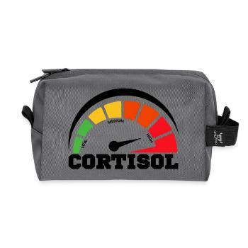 Lustiges, niedriges Cortisol, urkomisches, stressfreies Cortisol - Recycelte Kulturtasche - Anthrazit - Vorne