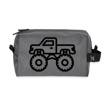 monster truck - Trousse de toilette en tissu recyclé - anthracite - Devant