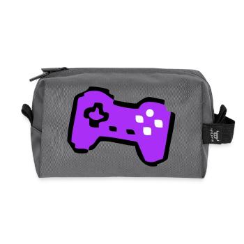  Schräger Retro Controller Gamer - Recycelte Kulturtasche - Anthrazit - Vorne