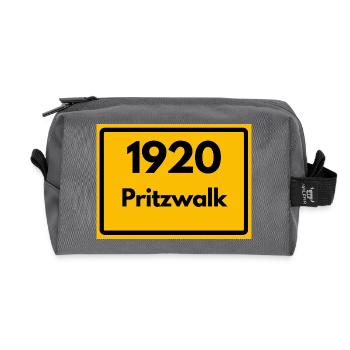 ANCIEN CODE POSTAL RÉTRO 1920 PRITZWALK HEIMAT - Trousse de toilette en tissu recyclé - anthracite - Devant