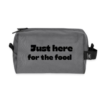 Juste ici pour la nourriture - Trousse de toilette en tissu recyclé - anthracite - Devant