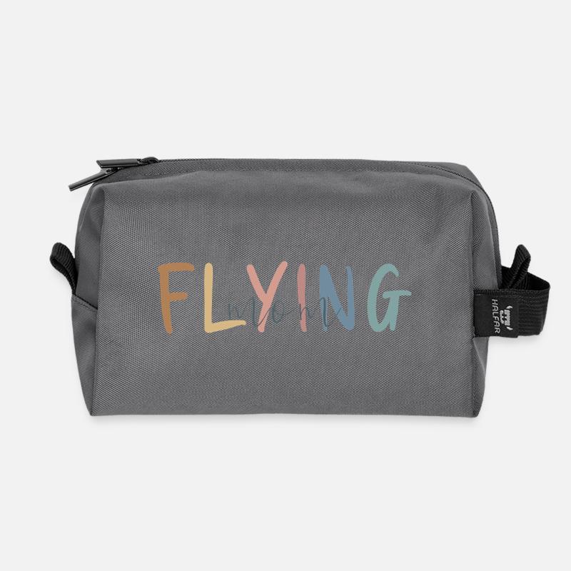 Flugbegleiter Geschenk - Muttertag Geschenk - Recycelte Kulturtasche - Anthrazit