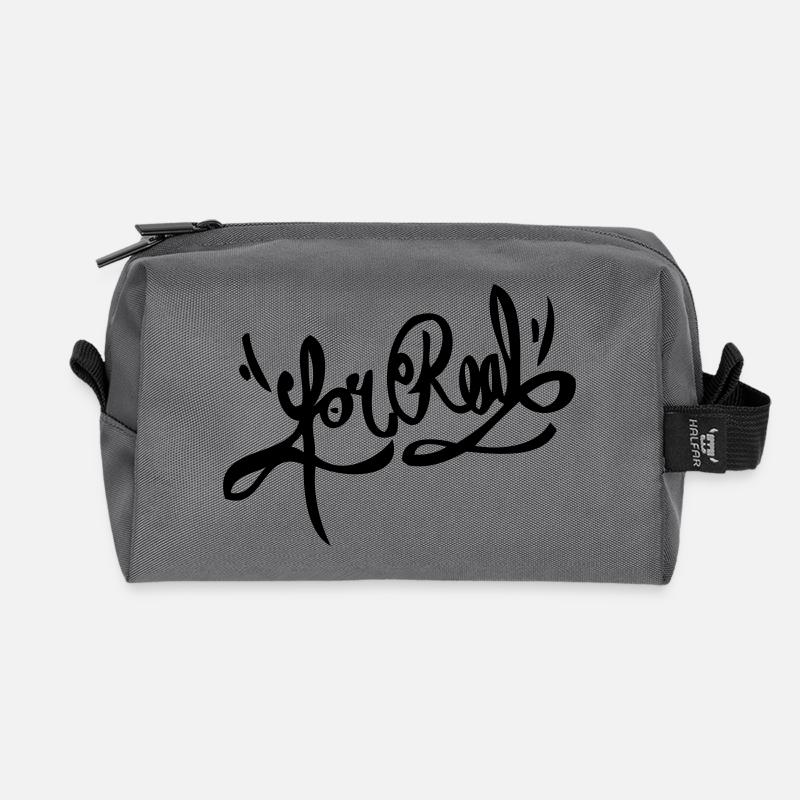 For Real - Recycelte Kulturtasche - Anthrazit