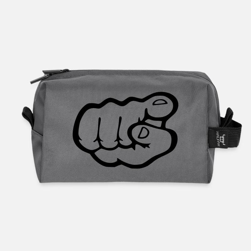 Finger Punkt - Recycelte Kulturtasche - Anthrazit