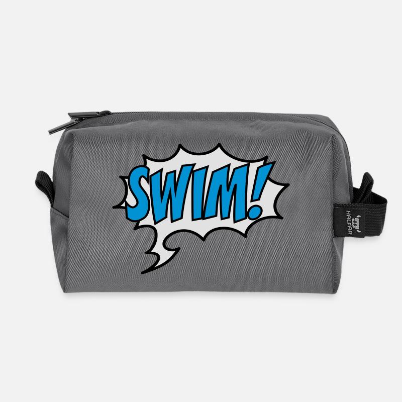 schwimmen - Recycelte Kulturtasche - Anthrazit