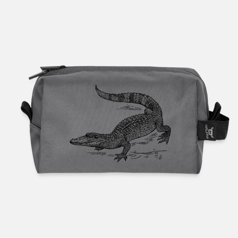 kroko 58 - Recycelte Kulturtasche - Anthrazit