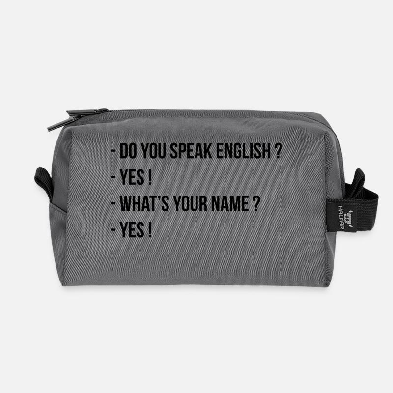 Sprechen Sie Englisch? - Recycelte Kulturtasche - Anthrazit