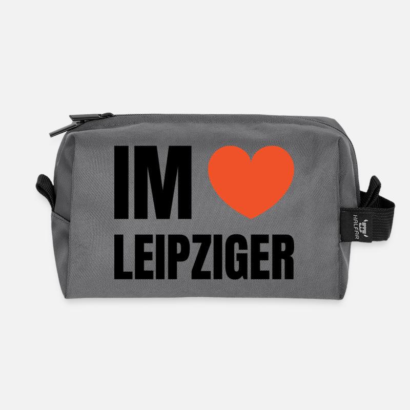 Im herzen Leipziger | Leipzig | I love - Recycelte Kulturtasche - Anthrazit