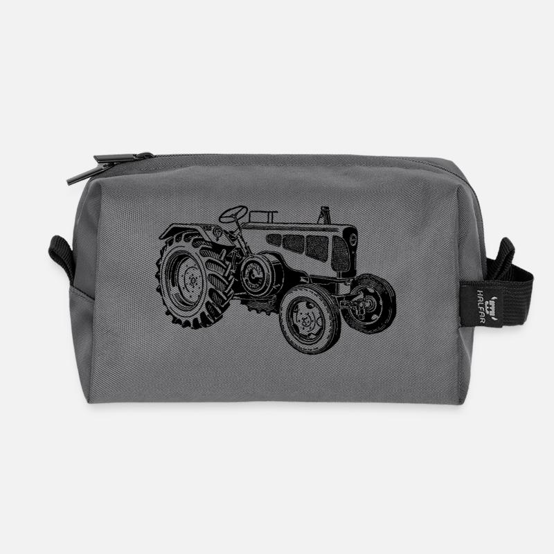 Alter Traktor - Recycelte Kulturtasche - Anthrazit