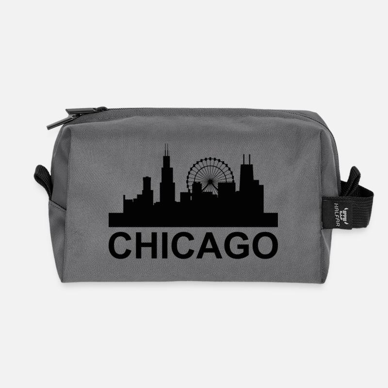 CHICAGO - Skyline - Recycelte Kulturtasche - Anthrazit