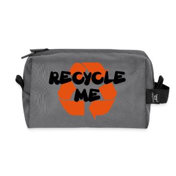 Recycle me - Recycled Toiletry Zip Bag - anthracite - Front