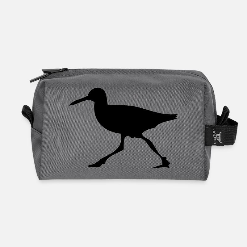 Exécution d'oiseau - Trousse de toilette en tissu recyclé - anthracite
