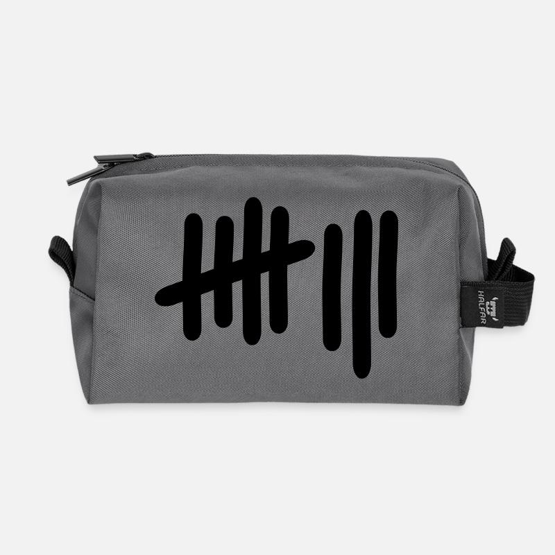 8 - Nummer - Recycelte Kulturtasche - Anthrazit