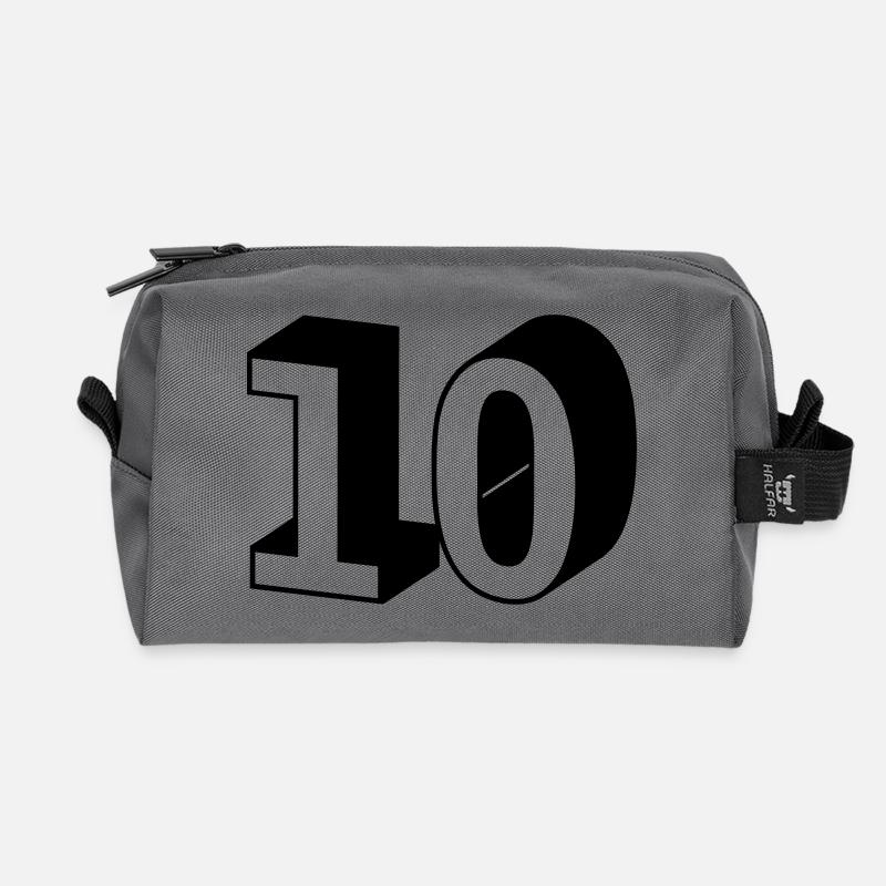 Nummer - 10 - Recycelte Kulturtasche - Anthrazit