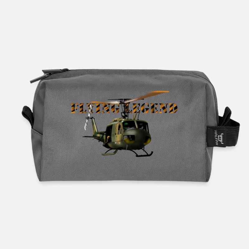 helicopter huey - Recycelte Kulturtasche - Anthrazit