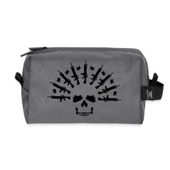 Skulls - Recycelte Kulturtasche - Anthrazit - Vorne