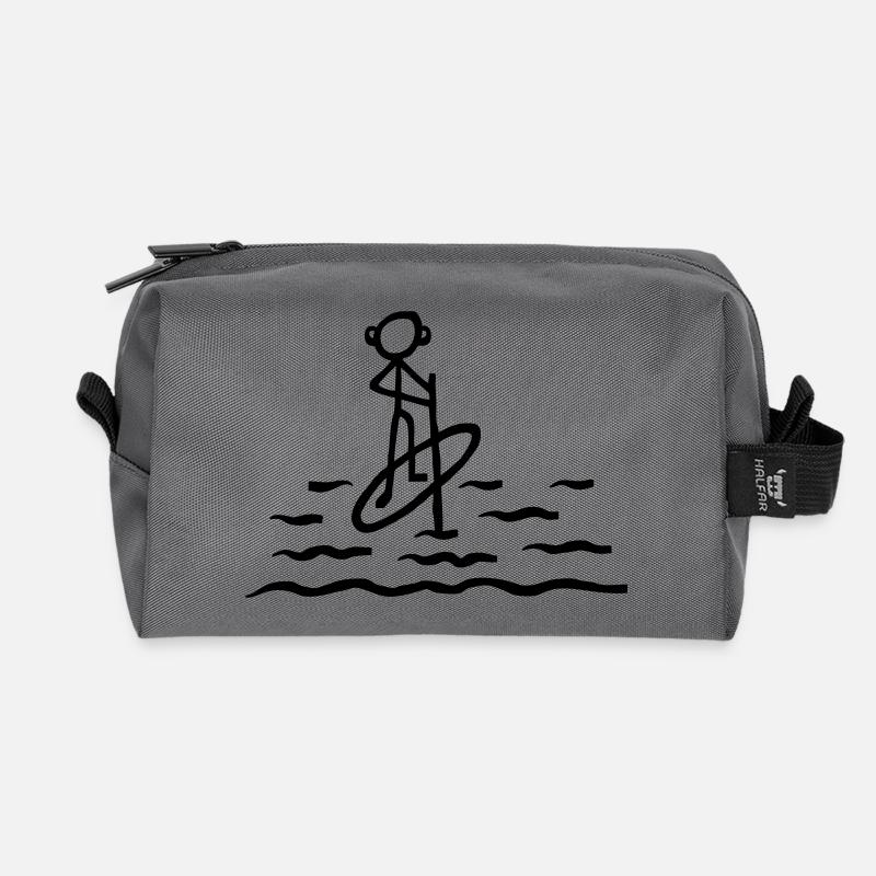 Paddling SUP - Recycled Toiletry Zip Bag - anthracite