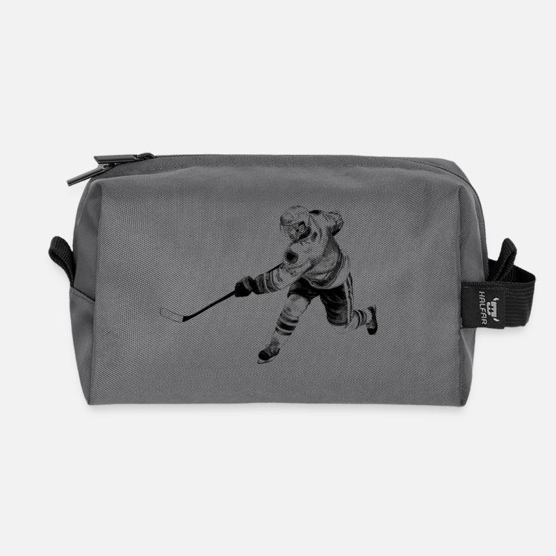 Eishockey - Recycelte Kulturtasche - Anthrazit