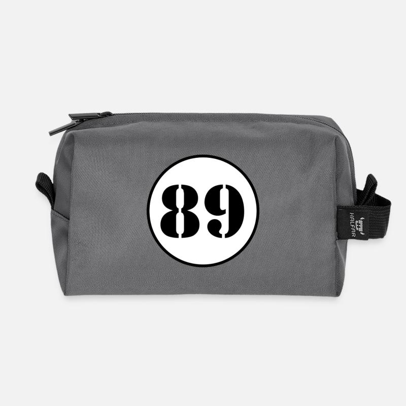NUMMER 89 Neunundachtzig Geburtstag Geschenk - Recycelte Kulturtasche - Anthrazit
