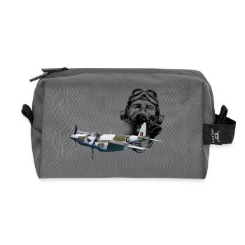 Pilot mosquito - Recycled Toiletry Zip Bag - anthracite - Front