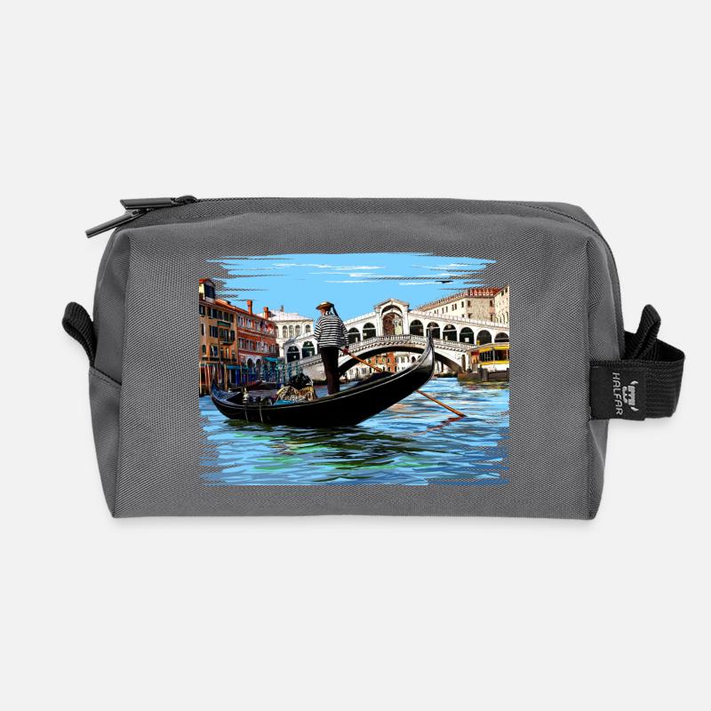 Venedig - Recycelte Kulturtasche - Anthrazit