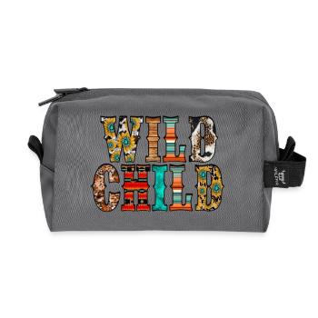 Wild Child - Recycled Toiletry Zip Bag - anthracite - Front