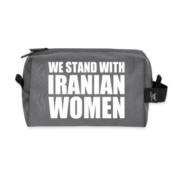 We stand with iranian women - Recycelte Kulturtasche - Anthrazit - Vorne