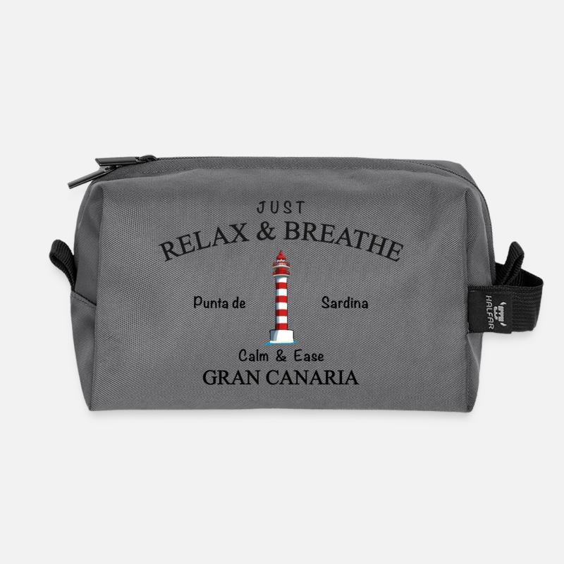 Gran Canaria, Relax, Leuchtturm Punta de Sardina - Recycelte Kulturtasche - Anthrazit