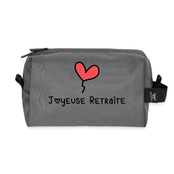 RETIREMENT - Recycled Toiletry Zip Bag - anthracite - Front