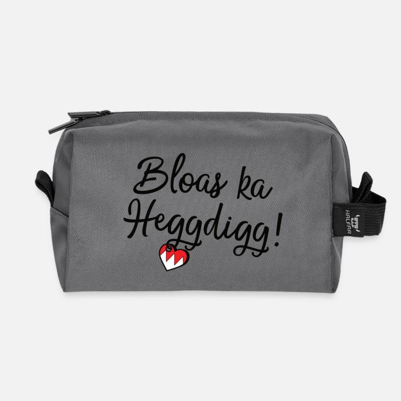 Bloas ka Heggdigg! - Recycelte Kulturtasche - Anthrazit