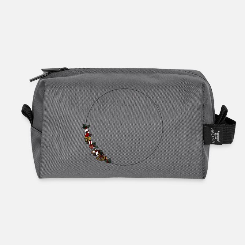 Weihnachten - Recycelte Kulturtasche - Anthrazit
