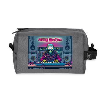 "Studio Monster" My Home Is My Studio No. 031 - Recycled Toiletry Zip Bag - anthracite - Front