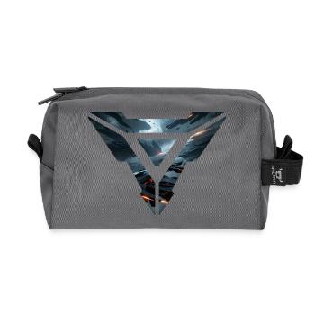 Galactic Fleet Emblem – Futuristic Space Battle - Recycled Toiletry Zip Bag - anthracite - Front
